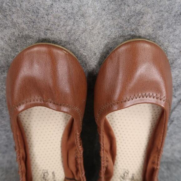 Faded Glory Shoes Womens 8.5 Ballet Flats Slip On Scrunch Memory Foam Comfort - Picture 9 of 15